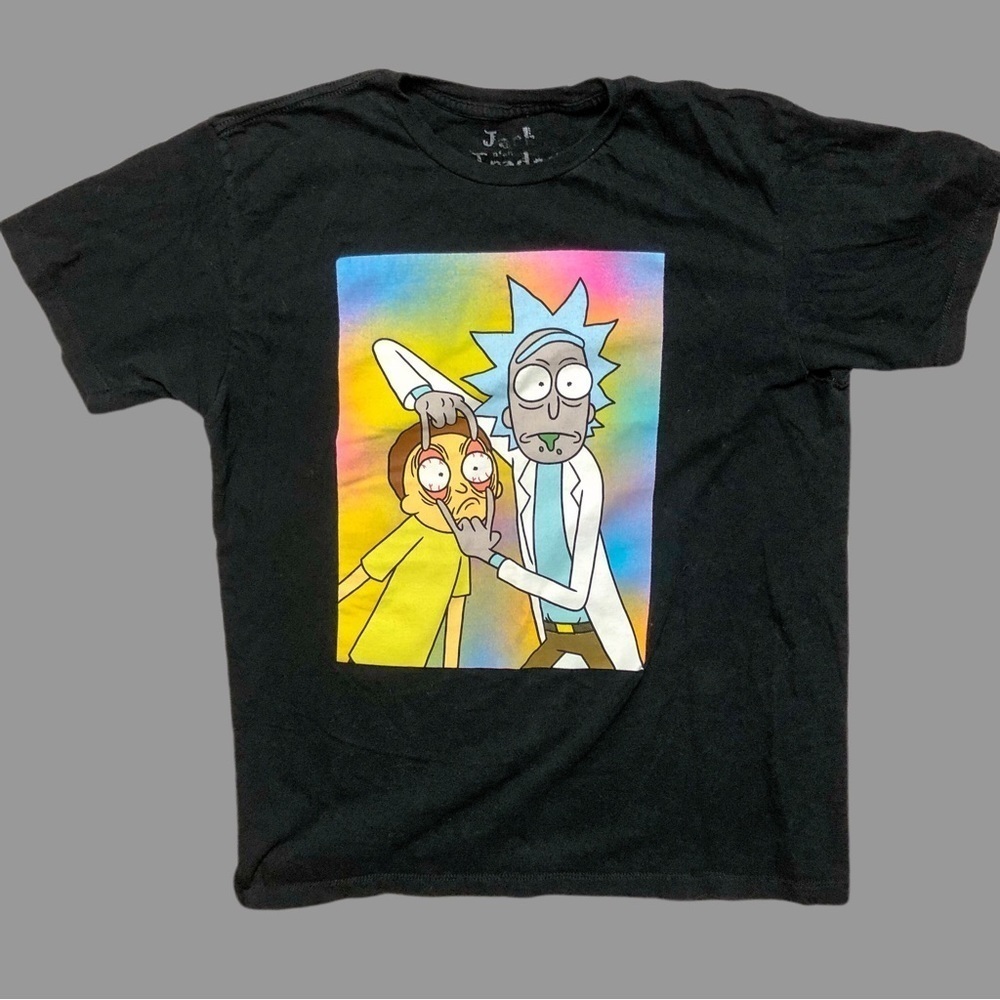 💜 M 💜 Ricky and Morty Tshirt Tee Short Sleeve Fandon Graphic Bright